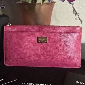 Dolce and Gabbana Large Dauphine calfskin card holder wallet